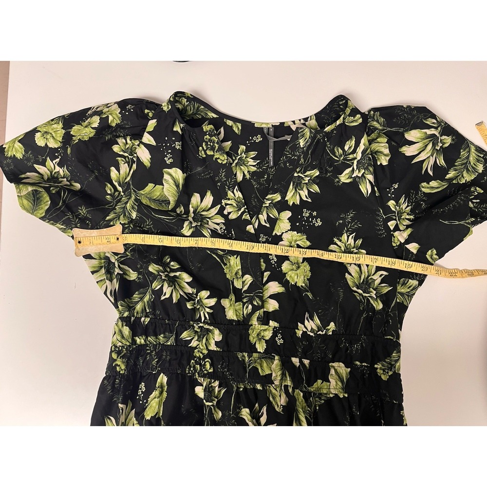 Anthropologie The Somerset Maxi Dress Floral Print Tiered Black Green Medium - Picture 8 of 12